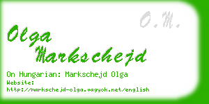 olga markschejd business card